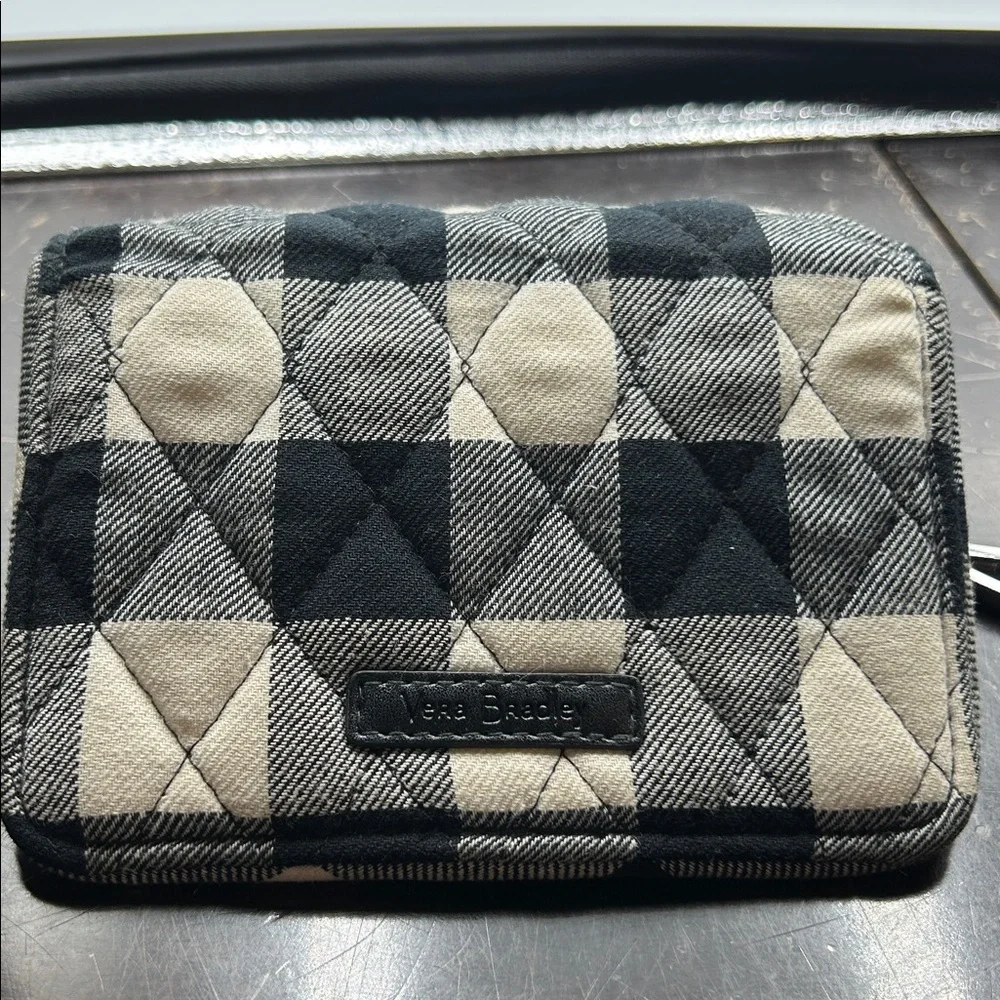 Vera Bradley Black and Cream Wallet with Chain - Picture 2 of 6